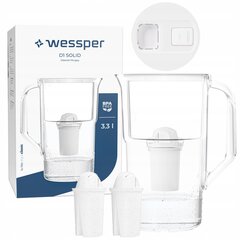 Wessper D1 SOLID FutureFlow filterkannu 3.3l + 3x aquaclassic filter hind ja info | Filterkannud ja filtrid | kaup24.ee
