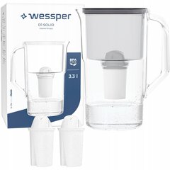 Wessper D1 SOLID 3.3l filtrikann + Wessper aquaclassic 3tk filter. hind ja info | Filterkannud ja filtrid | kaup24.ee