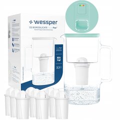 Wessper FutureFlow Aquaclassic klaasist filtrikannu + 10x filtrikassett hind ja info | Filterkannud ja filtrid | kaup24.ee