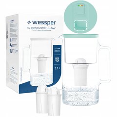 Стеклянный фильтр-кувшин Wessper FutureFlow Aquaclassic + 3x картридж для фильтра цена и информация | Фильтры для воды | kaup24.ee