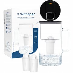 Стеклянный фильтр-кувшин Wessper FutureFlow Aquaclassic + 3x картридж для фильтра цена и информация | Фильтры для воды | kaup24.ee