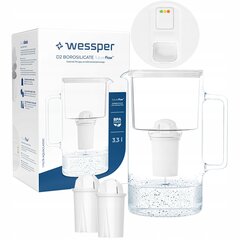 Стеклянный фильтр-кувшин Wessper FutureFlow Aquaclassic + 3x картридж для фильтра цена и информация | Фильтры для воды | kaup24.ee