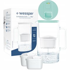 Кувшин-фильтр Wessper Aquamax 3,3 л - светодиодный счетчик + 3x фильтр для воды цена и информация | Фильтры для воды | kaup24.ee