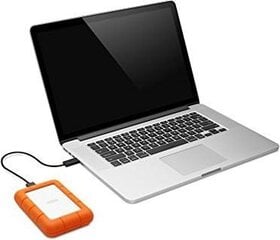 LACIE RUGGED MINI drive 4 ТБ Устойчивый к ударам / дождю / давлению USB3.0 2,5 дюйма оранжевый цена и информация | Жёсткие диски (SSD, HDD) | kaup24.ee