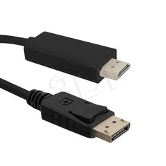 Кабель Qoltec 50442 DisplayPort v1.1 M/M DP v1.1 1080p, 2м, черный цена и информация | Кабели и провода | kaup24.ee