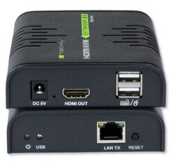 Pikendus KVM Techly HDMI+USB Cat5e/6 kuni 120m hind ja info | Kaablid ja juhtmed | kaup24.ee