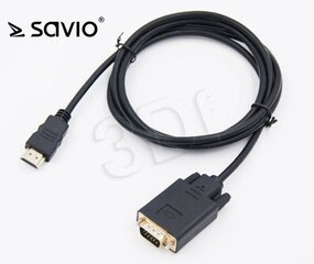 Адаптер - конвертер Savio HDMI на VGA 1.8м цена и информация | Кабели и провода | kaup24.ee