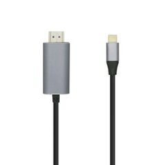 Кабель USB C — HDMI Aisens A109-0392 Чёрный 4K Ultra HD 80 cm цена и информация | Кабели и провода | kaup24.ee