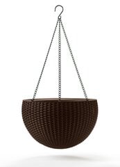 Keter plastikust ampel Hanging Sphere, pruun, 35x35x22 cm цена и информация | Вазоны | kaup24.ee