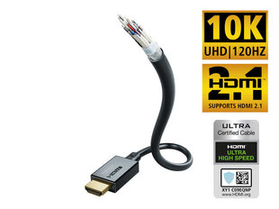 Кабель INAKUSTIK Ultra High Speed HDMI 2.1 with Ethernet, 3.0 м цена и информация | Кабели и провода | kaup24.ee