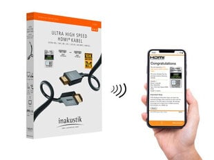 Кабель INAKUSTIK Ultra High Speed HDMI 2.1 with Ethernet, 3.0 м цена и информация | Кабели и провода | kaup24.ee