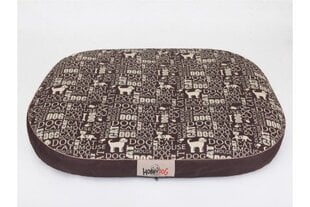 Hobbydog лежак L, коричневый с надписями цена и информация | Лежаки, домики | kaup24.ee