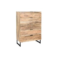 Тумба с ящиками DKD Home Decor Натуральный Чёрный Металл Древесина манго (80 x 40 x 115 cm) цена и информация | Комоды | kaup24.ee