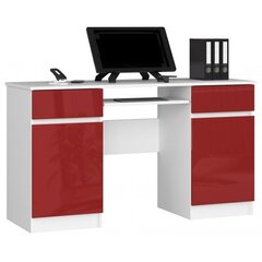 Письменный стол NORE A5, белый/красный цена и информация | Компьютерные, письменные столы | kaup24.ee