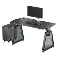 Игровой стол Ultradesk Booster с призматическим светодиодным RGB-дисплеем цена и информация | Компьютерные, письменные столы | kaup24.ee