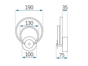 LED seinalamp APP1042-W matt must цена и информация | Настенные светильники | kaup24.ee