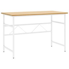Arvutilaud , valge ja hele tamm, 105 x 55 x 72 cm, MDF ja metall hind ja info | Arvutilauad, kirjutuslauad | kaup24.ee