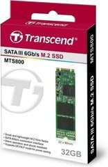 Transcend TS32GMTS800S цена и информация | Внутренние жёсткие диски (HDD, SSD, Hybrid) | kaup24.ee