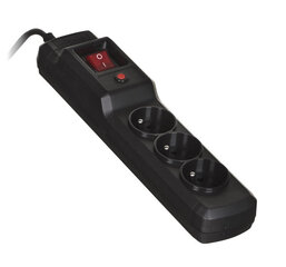 Pikendusjuhe Activejet COMBO 3GN 3M black power strip with cord hind ja info | Pikendusjuhtmed, kaablid | kaup24.ee