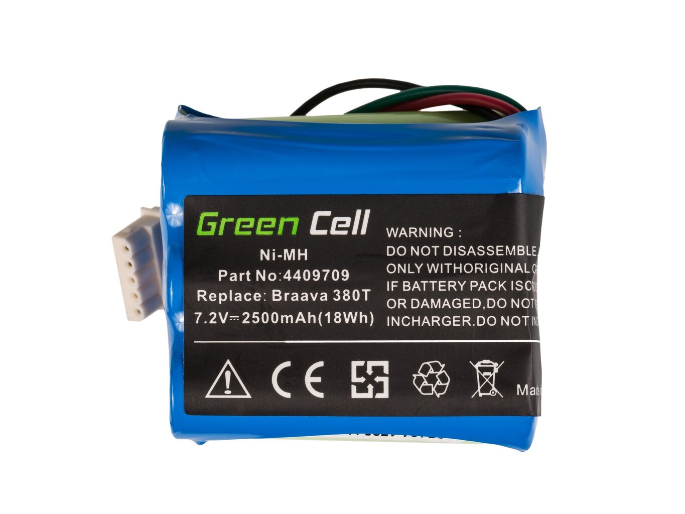 Green Cell Battery for iRobot Braava / Mint 380 380T 5200 5200B 5200C Plus 7.2V 2.5Ah цена и информация | Tolmuimejate akud | kaup24.ee