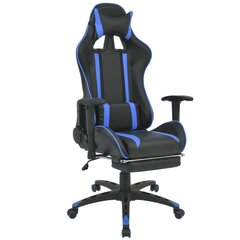 Выдвижное офисное кресло с опорой для ног, цвет: черный и синий цена и информация | Офисные кресла | kaup24.ee