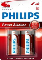 Батарейки Philips Power щелочные, C/R14 B2 цена и информация | Батарейки | kaup24.ee