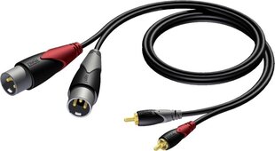 Procab CLA701/1.5, XLR, RCA, 1,5 - 3 м цена и информация | Кабели и провода | kaup24.ee