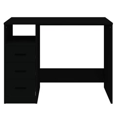 sahtlitega kirjutuslaud, must, 102 x 50 x 76 cm, tehispuit hind ja info | Arvutilauad, kirjutuslauad | kaup24.ee