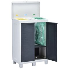 aia prügikast 3 kotiga tumehall 65 x 38 x 102 cm цена и информация | Садовые инструменты | kaup24.ee