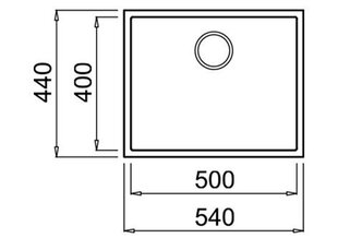 TEKA Раковина подвесная SQUARE 50.40 TG черная цена и информация | Раковины на кухню | kaup24.ee