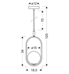 Candellux lighting светильник Cordel 31-73457 цена и информация | Люстры | kaup24.ee