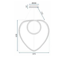 Loop LED rippvalgusti APP797-cp Gold + kaugjuhtimispult hind ja info | Rippvalgustid | kaup24.ee