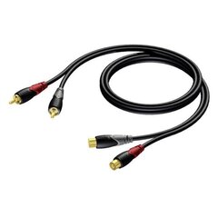 PROCAB КАБЕЛЬ 2X RCA / CINCH FEMA -2X RCA / CINCH MALE 3 M цена и информация | Кабели и провода | kaup24.ee