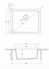 Deante graniidist köögivalamu Deante Corda Flush ZQA T10F, Anthracite hind ja info | Köögivalamud | kaup24.ee