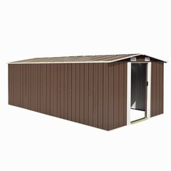 aiakuur 257 x 489 x 181 cm metallist, pruun цена и информация | Садовые сараи, дровницы | kaup24.ee