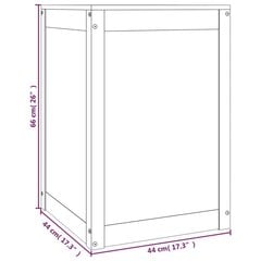 pesukast, meepruun, 44 x 44 x 66 cm, männipuit hind ja info | Vannitoa sisustuselemendid ja aksessuaarid | kaup24.ee