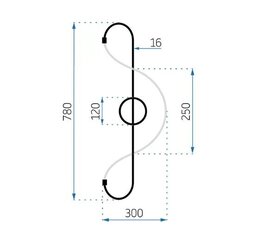 LED seinalamp seinalamp APP859-W Long Chrome цена и информация | Настенные светильники | kaup24.ee