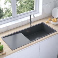käsitsi valmistatud köögivalamu, must, roostevaba teras hind ja info | Köögivalamud | kaup24.ee