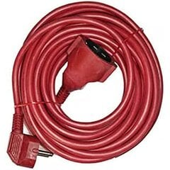 Удлинительный кабель EDM Гибкий 3 x 1,5 mm 10 m Красный цена и информация | Удлинители | kaup24.ee