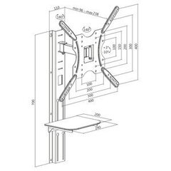 Logilink BP0048 hind ja info | Teleri seinakinnitused ja hoidjad | kaup24.ee