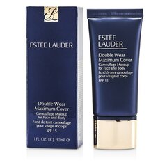 Jumestuskreem Estee Lauder Double Wear Maximum Cover SPF15 30 ml, 3N1 Ivory Beige цена и информация | Пудры, базы под макияж | kaup24.ee