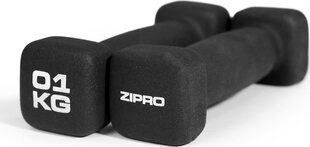 Гантели Zipro 2x 1 кг, черного цвета цена и информация | Гантели, гири, штанги | kaup24.ee