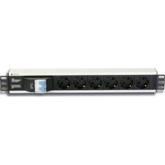 Блок распределения питания Techly PDU 1.5U 250В/16A 6X Schuko 3м цена и информация | Удлинители | kaup24.ee