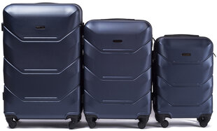 Комплект из 3 чемоданов Wings 147-3, темно-синий цена и информация | Чемоданы, дорожные сумки | kaup24.ee