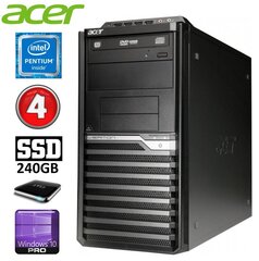 Acer Veriton M4610G MT G630 4GB 240GB+1TB DVD WIN10Pro цена и информация | Стационарные компьютеры | kaup24.ee