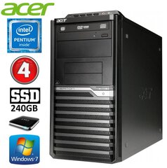 Acer Veriton M4610G MT G630 4GB 240GB+1TB DVD WIN7Pro hind ja info | Lauaarvutid | kaup24.ee