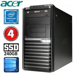 Acer Veriton M4610G MT G630 4GB 240SSD DVD WIN10 hind ja info | Lauaarvutid | kaup24.ee