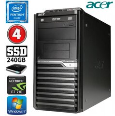 Acer Veriton M4610G MT G630 4GB 240SSD+1TB GT710 2GB DVD WIN7Pro цена и информация | Стационарные компьютеры | kaup24.ee