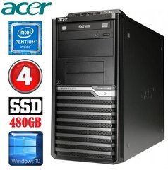 Acer Veriton M4610G MT G630 4GB 480SSD DVD WIN10 hind ja info | Lauaarvutid | kaup24.ee