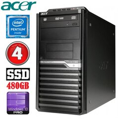 Acer Veriton M4610G MT G630 4GB 480SSD DVD WIN10Pro цена и информация | Стационарные компьютеры | kaup24.ee
